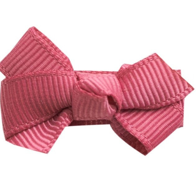 Mini Bows Snap Clips Knot - Colonial Rose