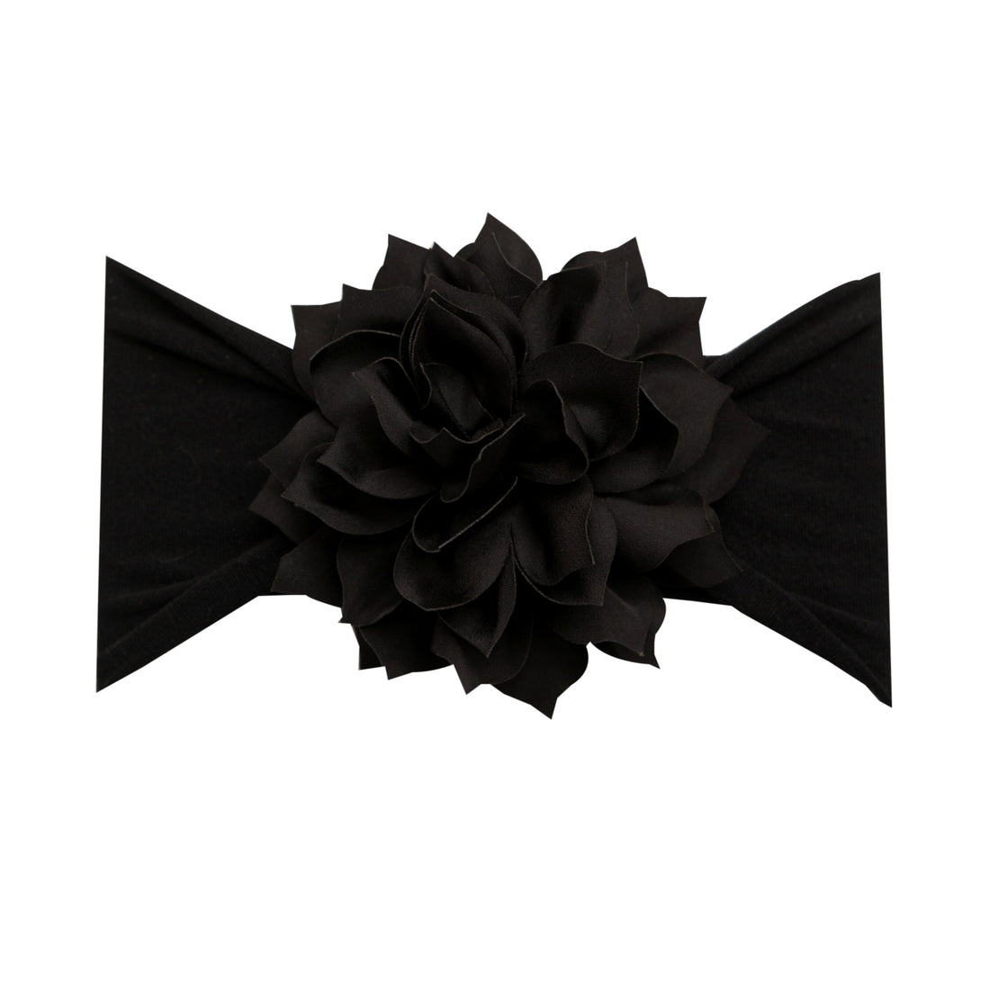 Dahlia Flower Headwrap - Black