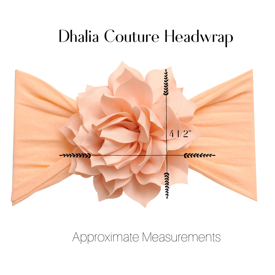 Dahlia Flower Headband - Black
