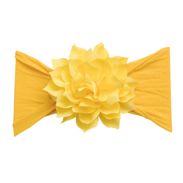Dahlia Flower Headwrap - Yellow