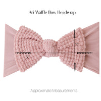 Ari Waffle Bow Headwrap - Blush