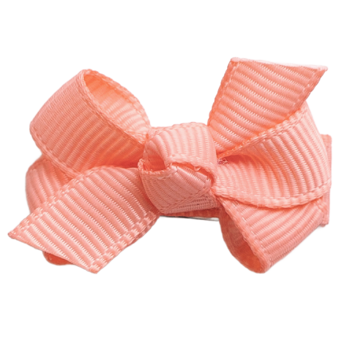 Mini Bow Knot Snap Clip - Lt. Coral