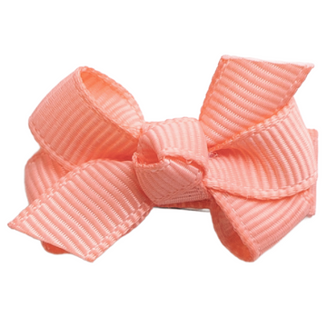 Mini Bows Snap Clips Knot - Lt. Coral