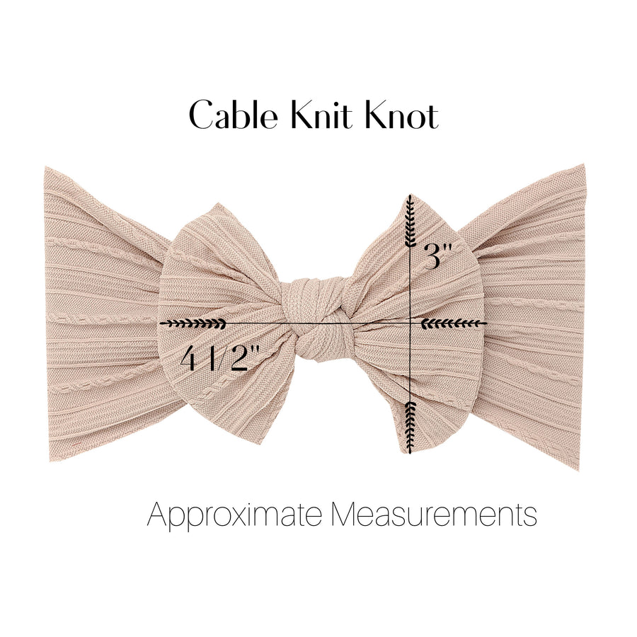 Cable Knit Knot - Burgundy