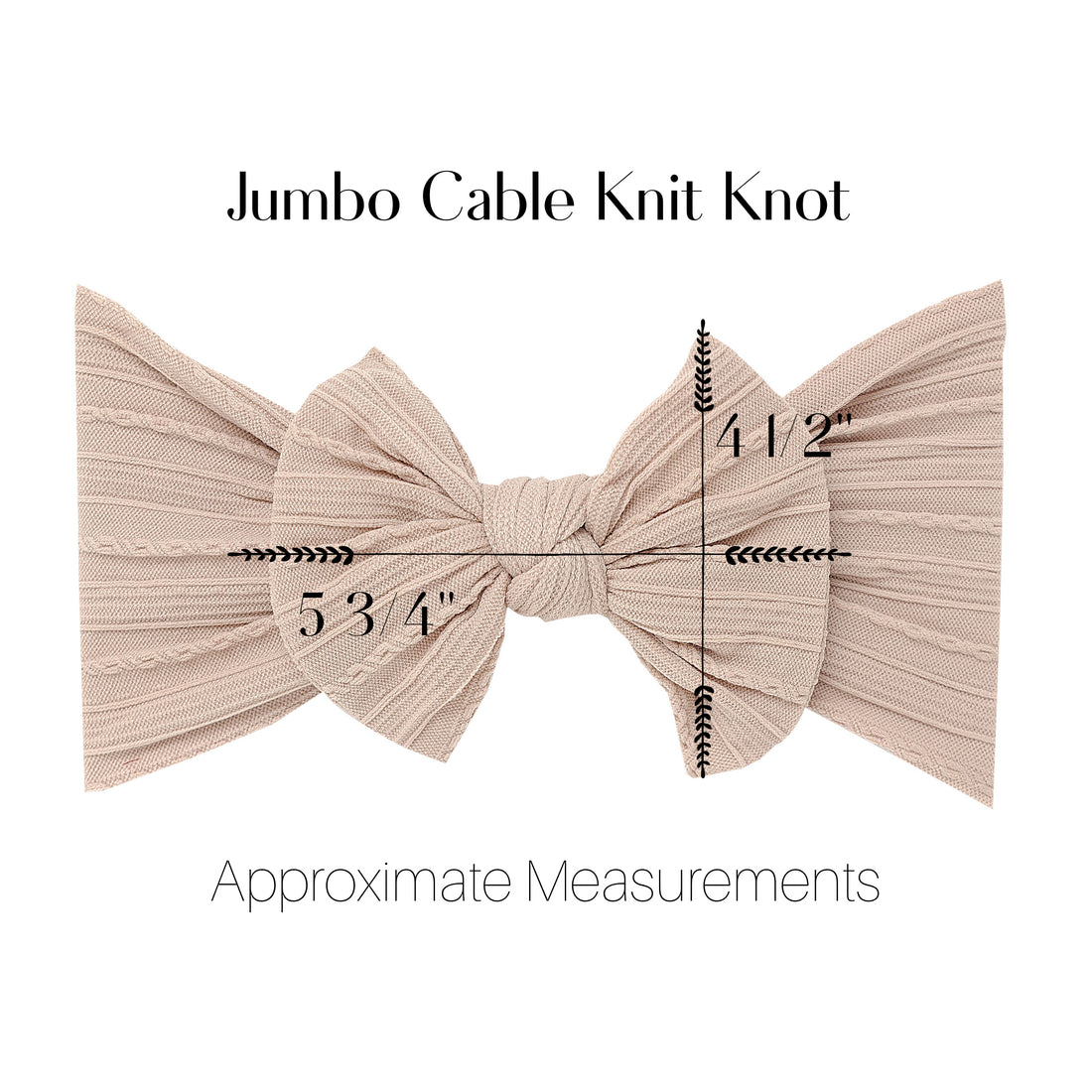 Jumbow Cable Knit Knot - White