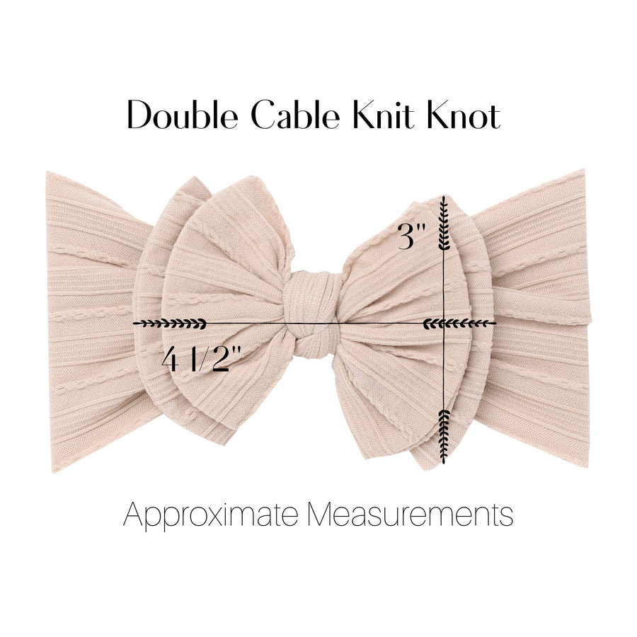 Double Cable Knit Knot - Red