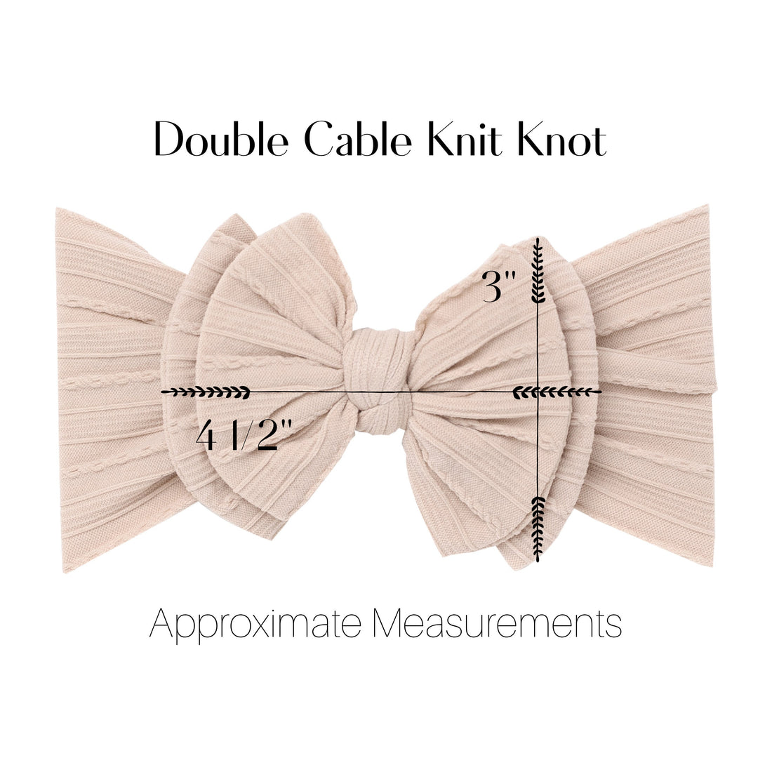 Double Cable Knit Knot - Natural