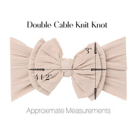 Double Cable Knit Knot - Mustard