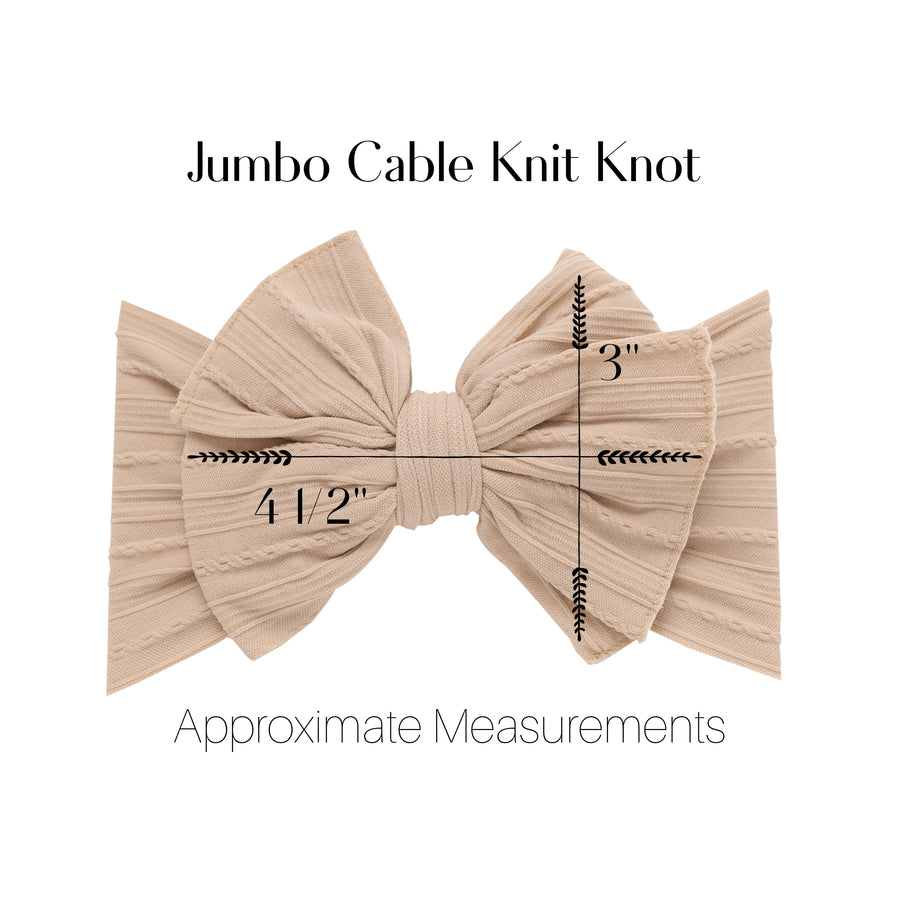 Jumbow Cable Knit Knot - Pink