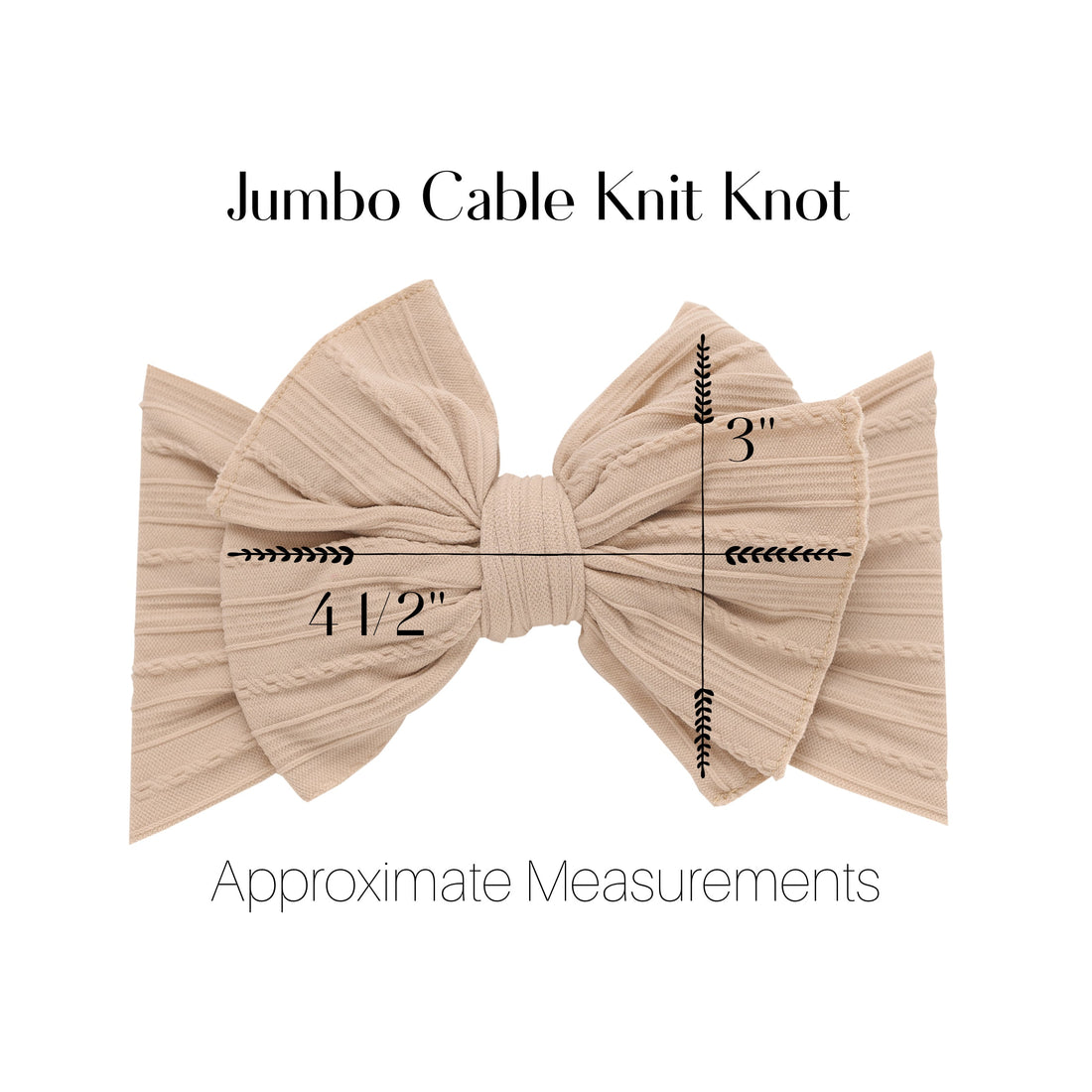 Jumbow Cable Knit Knot - White