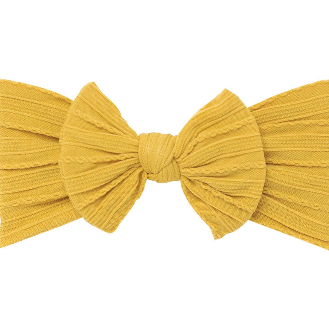 Cable Knit Knot - Mustard