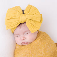 Jumbow Cable Knit Knot - Mustard
