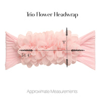 Trio Flower Headwrap - Burgundy