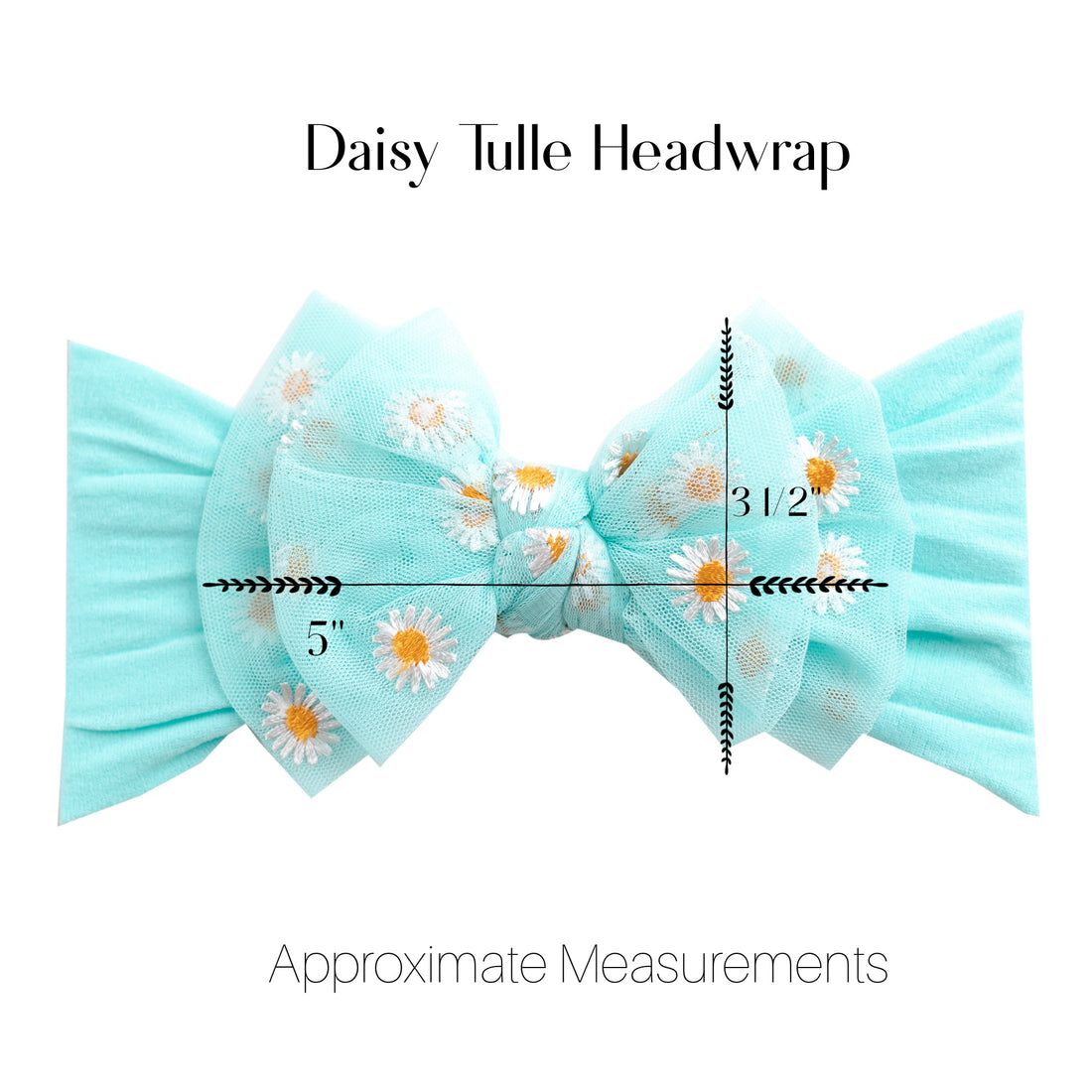 Daisy Flower  Headband - Aqua