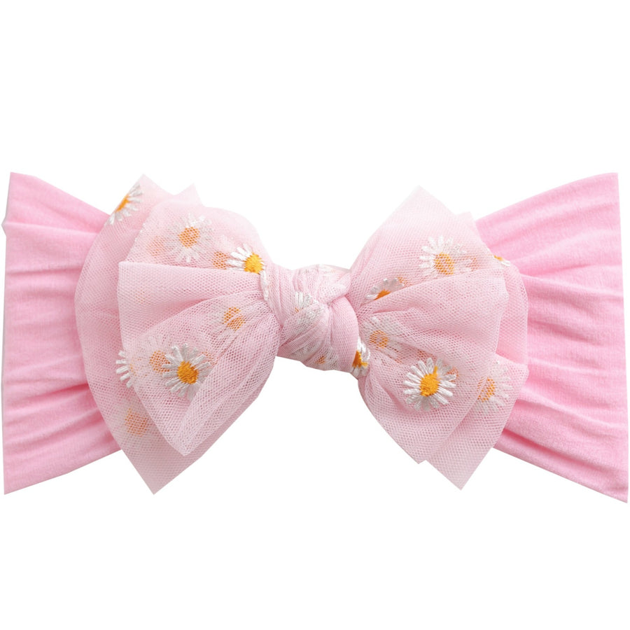 Daisy Flower  Headwrap - Pink