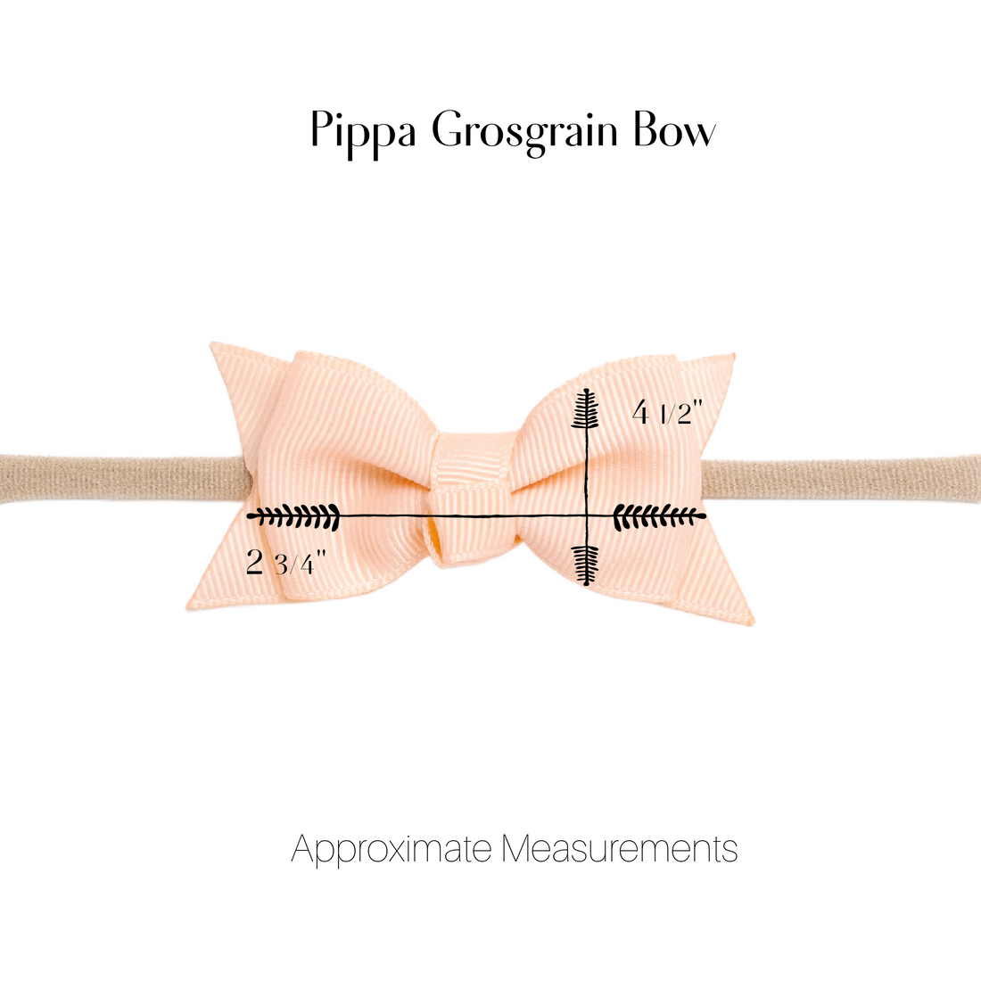 Pippa Grosgrain Bow - Coral Rose