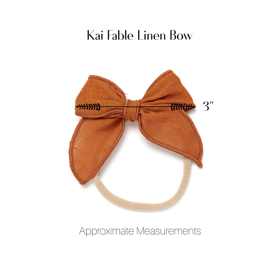 Kai Fable Linen Bow - Blush