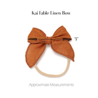 Kai Fable Linen Bow - Coral