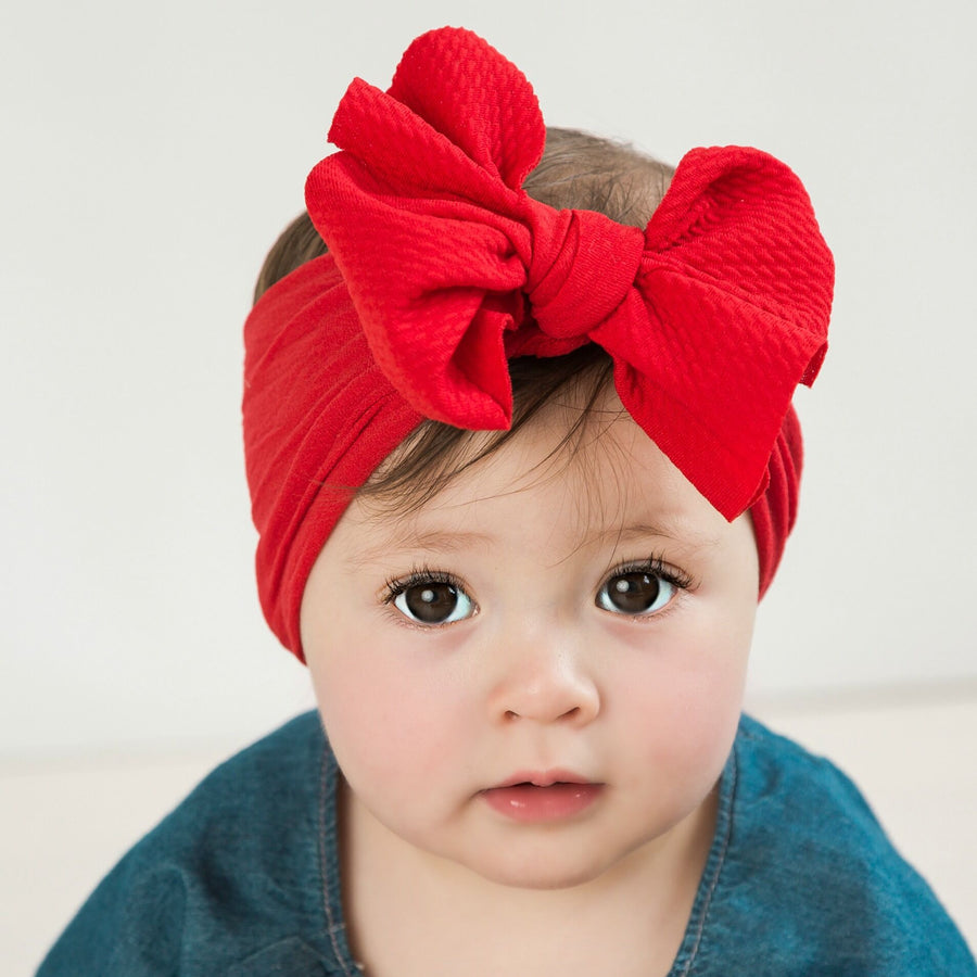 Lola Wide Nylon Headband - Red