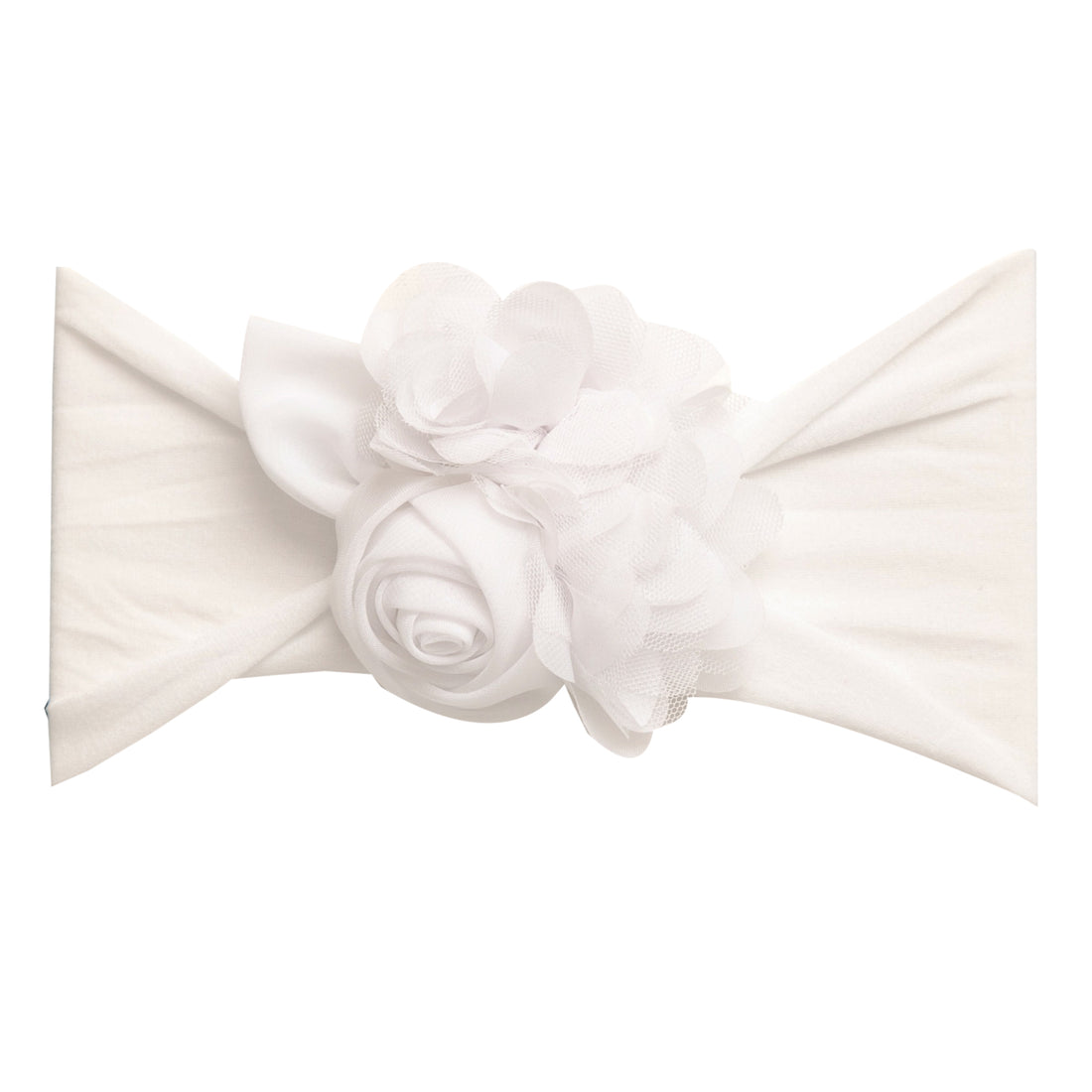 Couture Flower Headwrap - White
