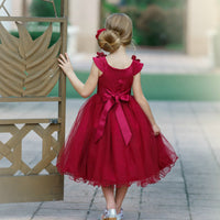 Fiona Wine Flower Girl Dress #2