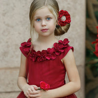 Fiona Wine Flower Girl Dress #2