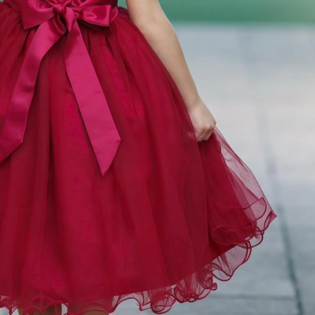 Fiona Wine Flower Girl Dress #2