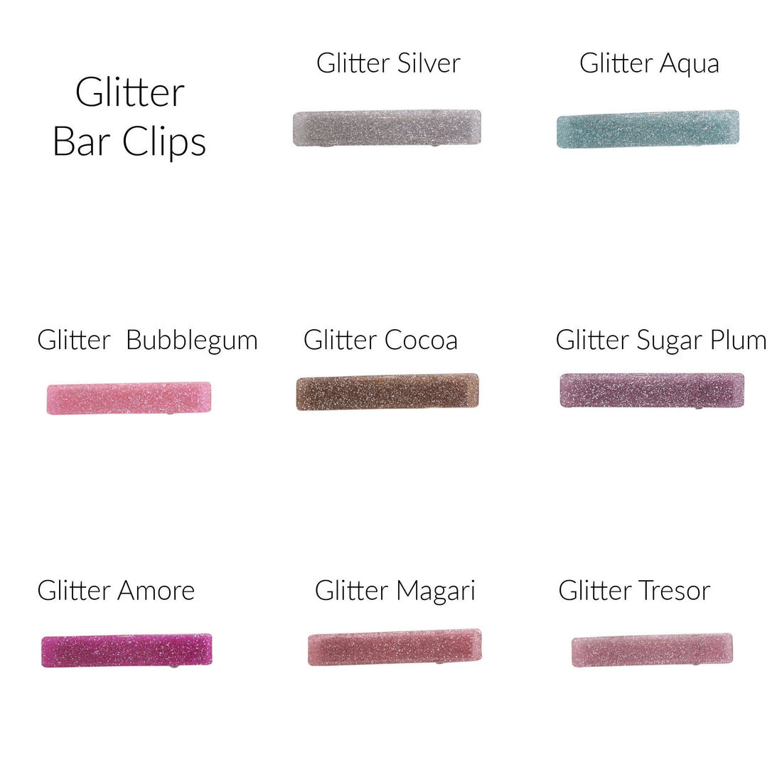 Bar Non Slip Clip - 14 Glitter