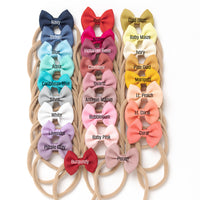 Lexi Bow Nylon Headbands 6 Colors