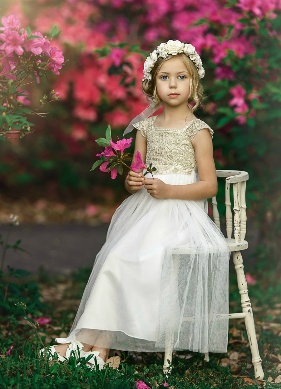 Georgia Belle Dress - Off White #184