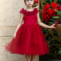 Fiona Wine Flower Girl Dress #2