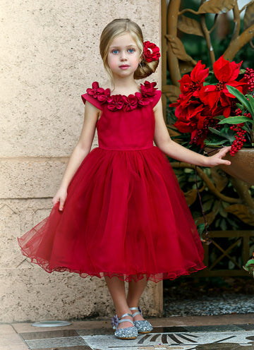 Fiona Wine Flower Girl Dress #2
