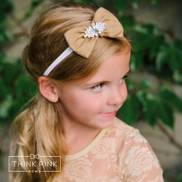 Aaliyah Bow Nylon Headband- 9 Colors