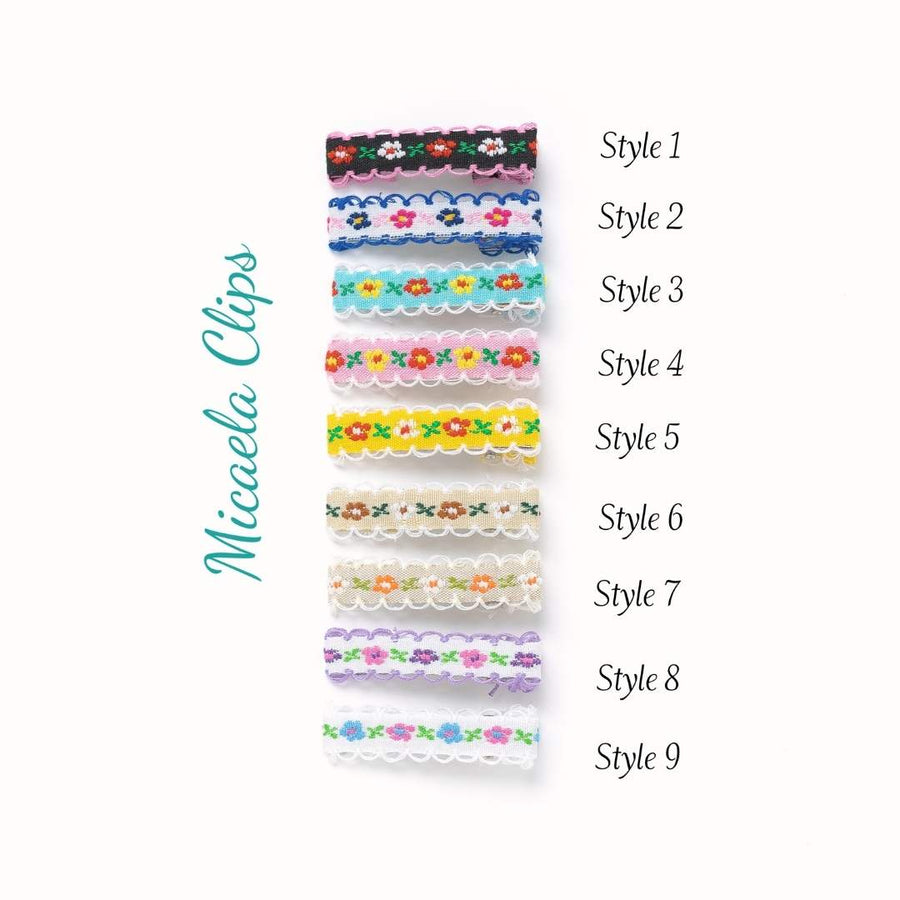 Micaela Ribbon Covered Hair Clip