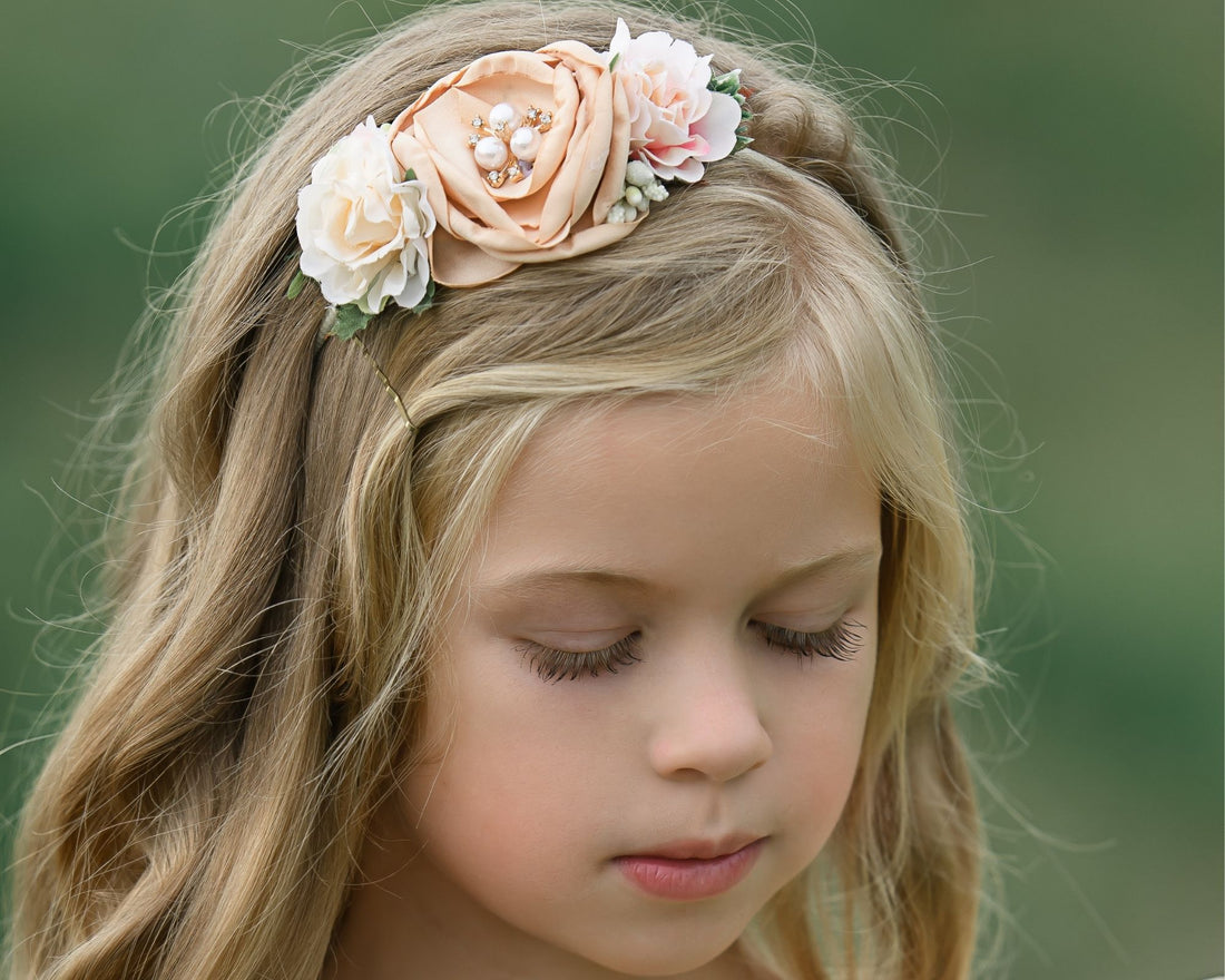 Pocket Full of Posies Headband - Avery Champagne