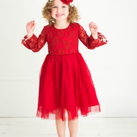 Madeline Long Sleeve Dress - Red #15