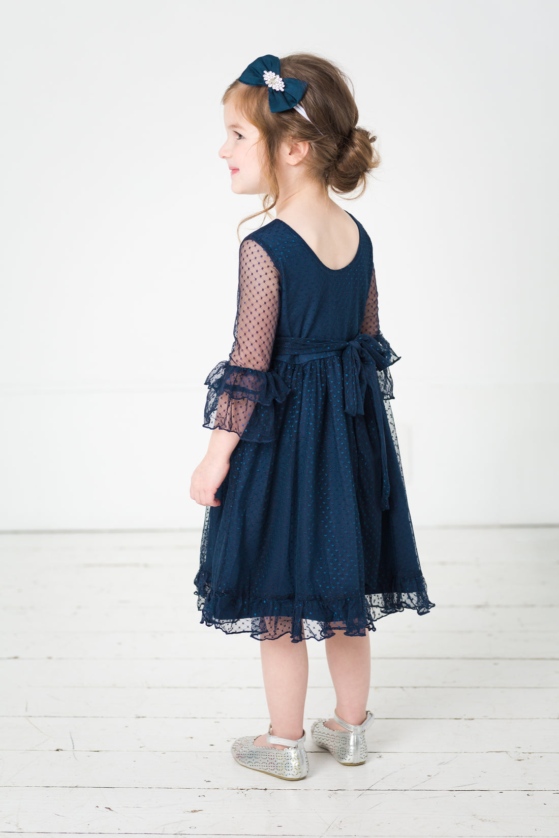 Cora Long Sleeve Dress - Navy #130