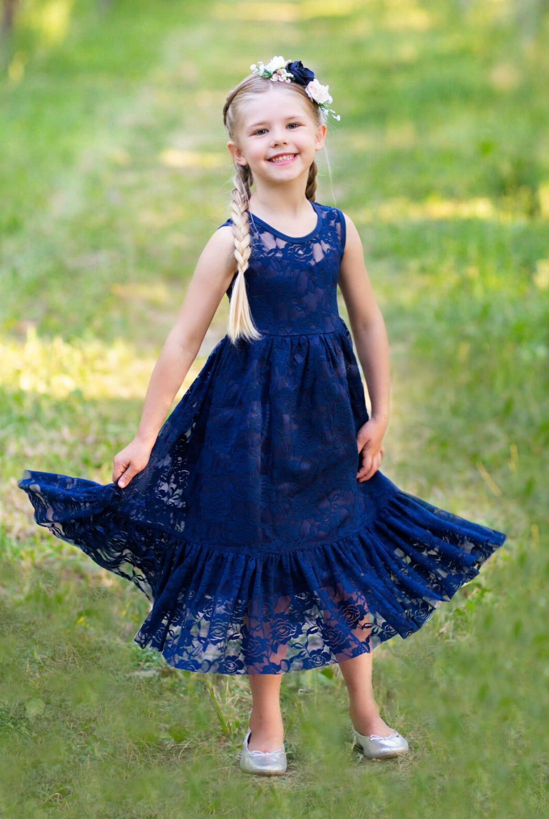 Ella Sleeveless Dress - Navy #20