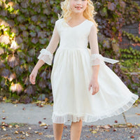 Cora Long Sleeve Dress - Off White #139