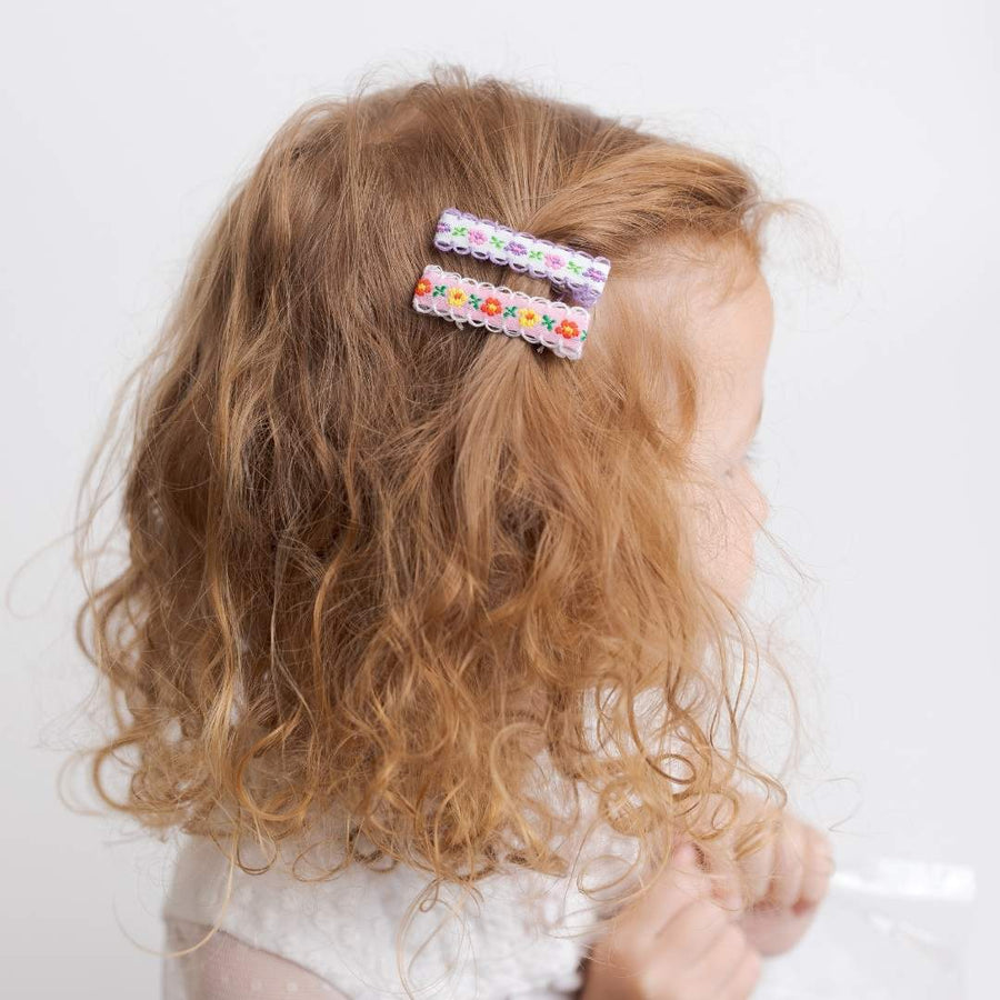 Micaela Ribbon Covered Hair Clip