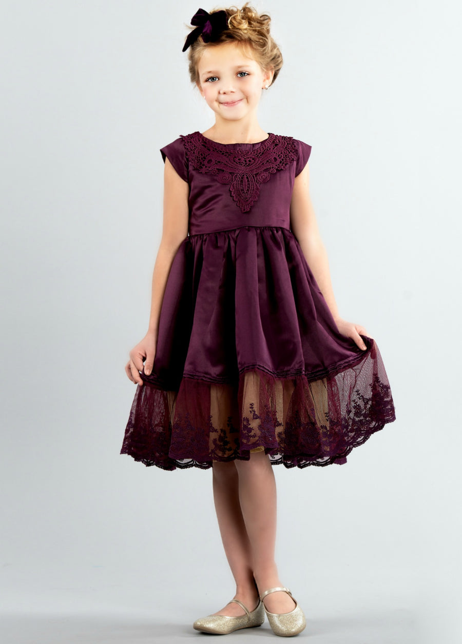Seraphine Dress - Eggplant #96