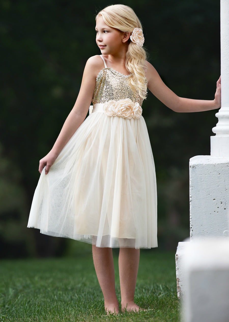 Beatrice Dress - Gold #89