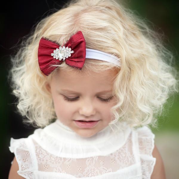 Aaliyah Bow Nylon Headband- 9 Colors