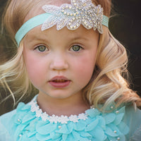Perfection Silver Leaf Headband - Think Pink Bows - 10