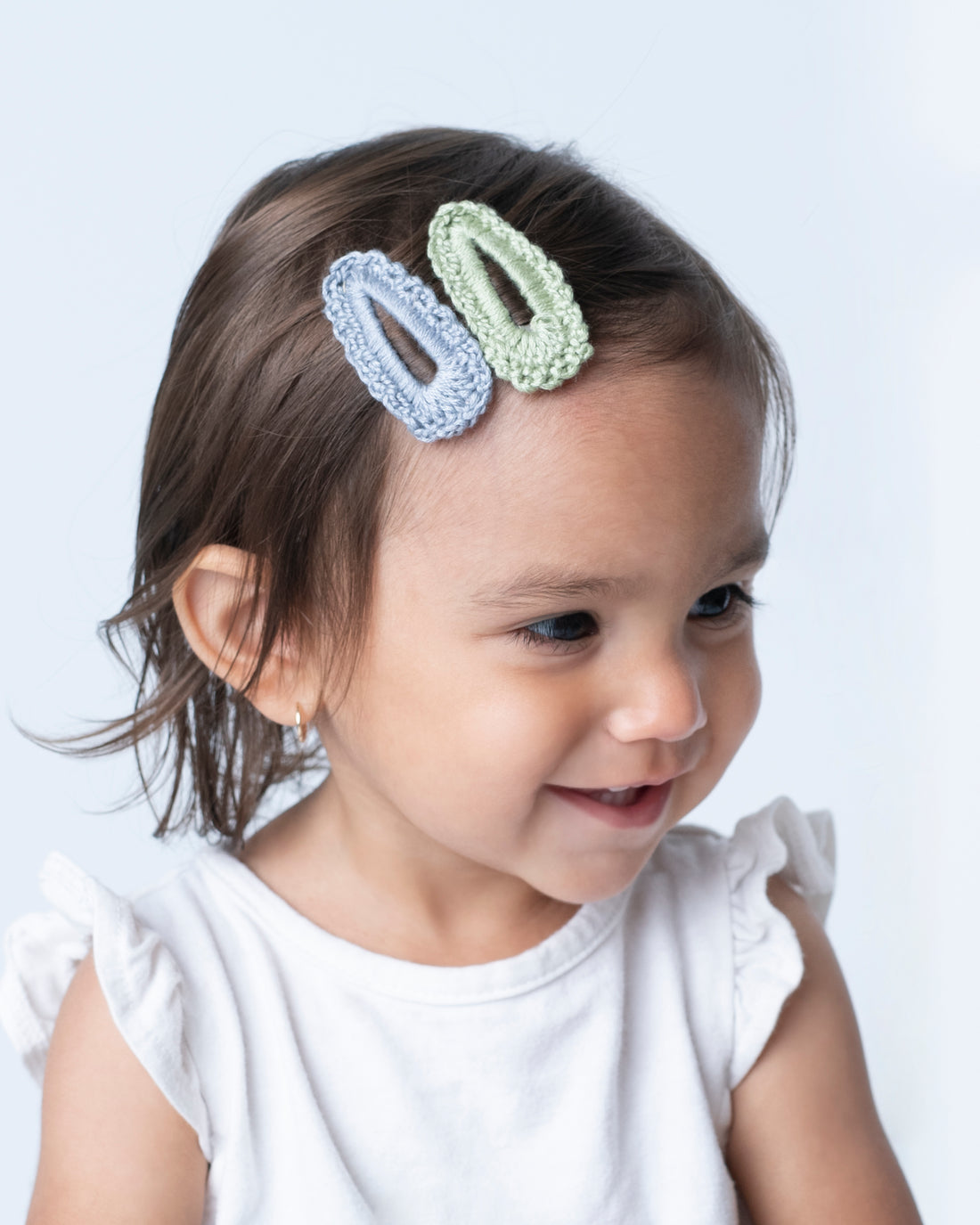Crochet Snap Hair Clips - 6 colors