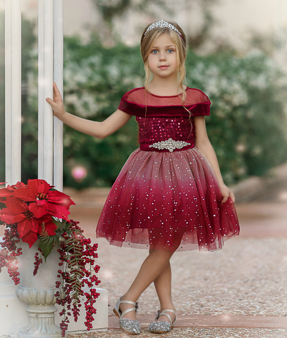 Amelie Dress - Burgundy #154