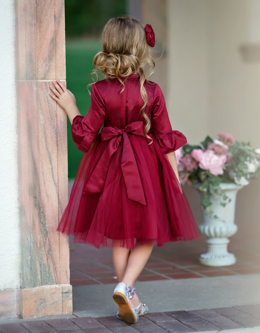 Elizabetta Dress - Burgundy #37