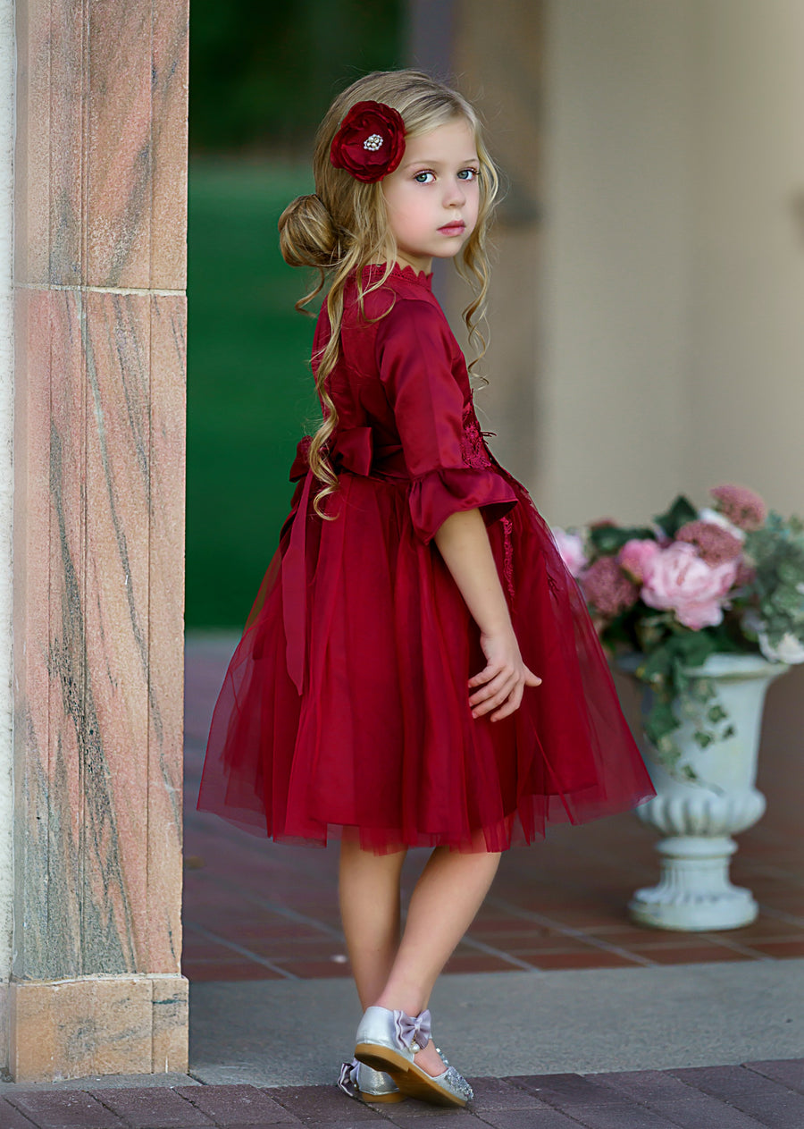 Elizabetta Dress - Burgundy #37