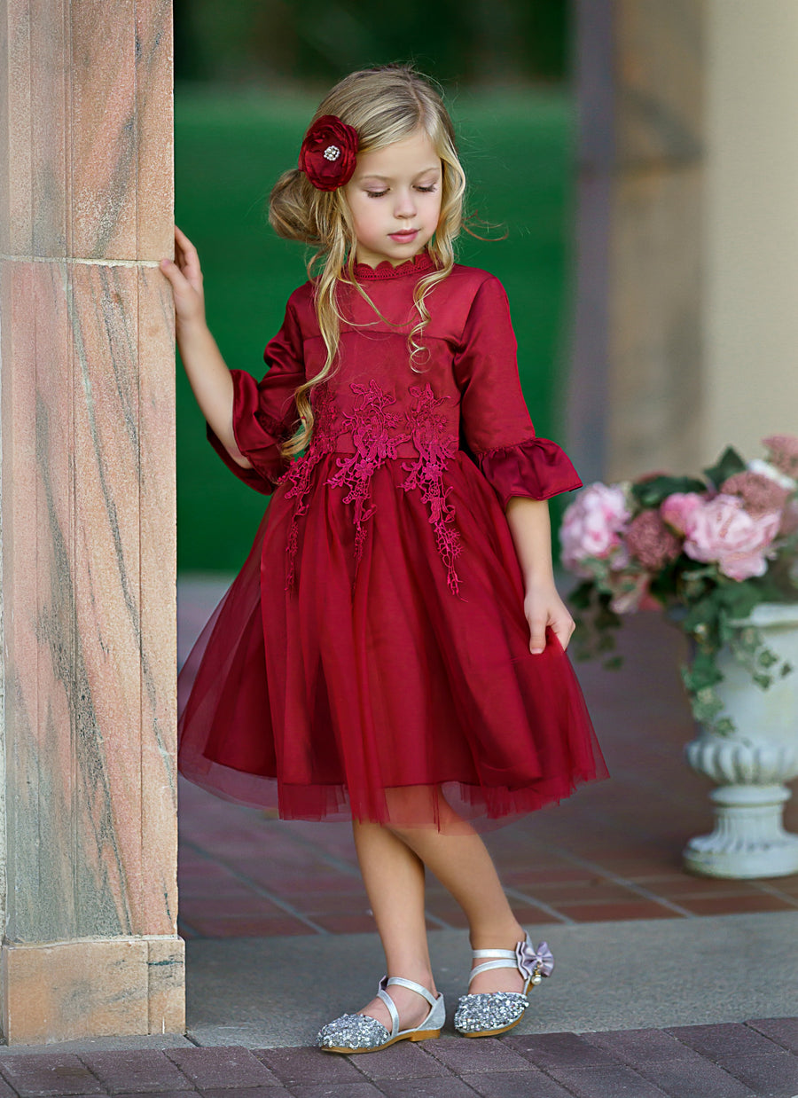 Elizabetta Dress - Burgundy #37