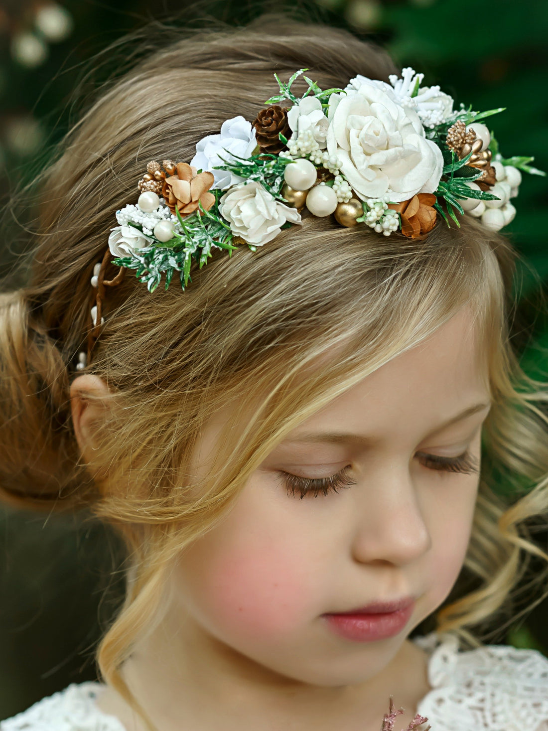 Tania Flower Girl Crown Think Pink Bows 1371